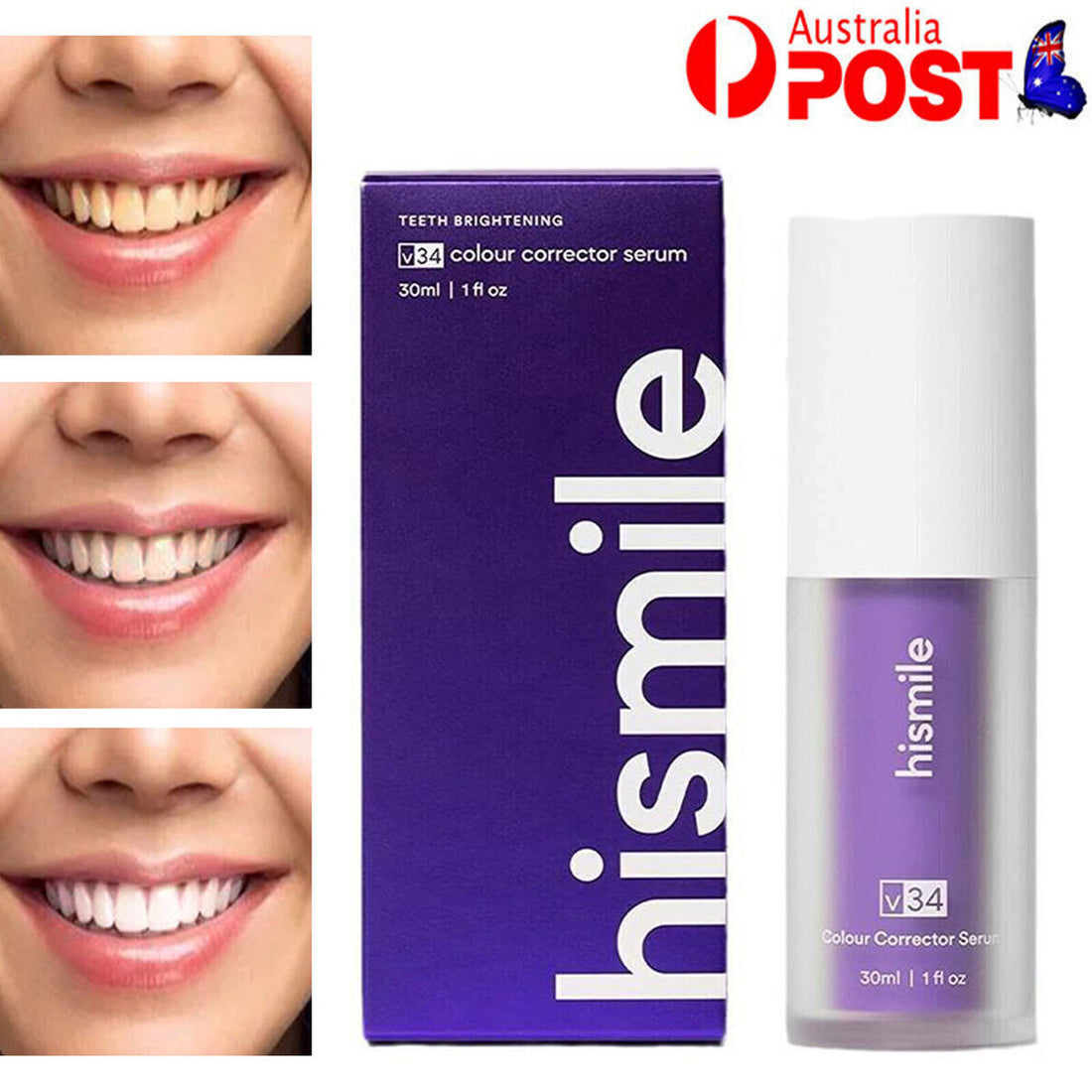 Hismile v34 Toothpaste teeth whitening serum هيسمايل معجون الأسنان سيرم الأصلي